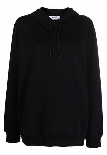 MSGM drawstring pullover hoodie - Nero