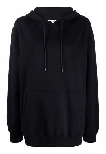 MSGM logo-print detail hoodie - Nero