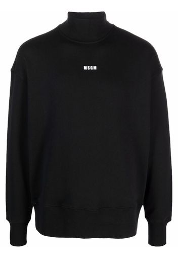 MSGM logo-print high-neck sweatshirt - Nero