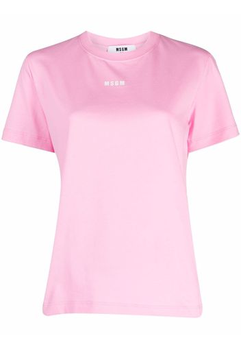 MSGM logo-print short-sleeved T-shirt - Rosa