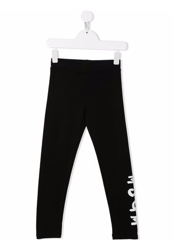 MSGM Kids logo-print leggings - Nero