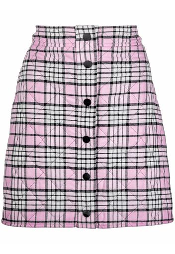 MSGM quilted check mini skirt - Rosa