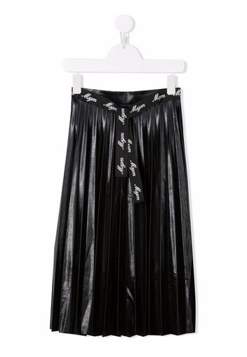 MSGM Kids high-waist pleated skirt - Nero