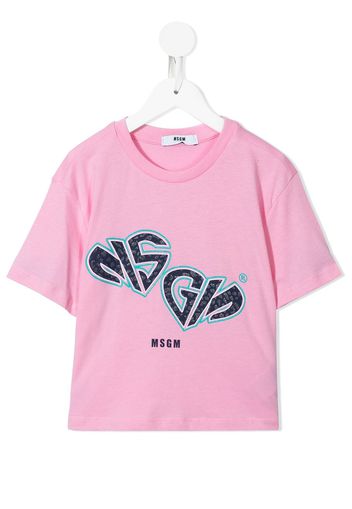 MSGM Kids T-shirt con stampa - Rosa