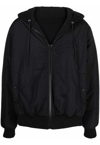 MSGM drawstring hooded jacket - Nero