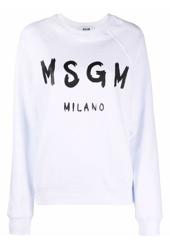 MSGM logo-print sweatshirt - Bianco