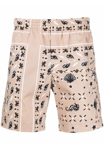 MSGM paisley print shorts - Toni neutri