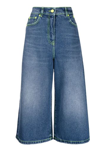 MSGM cropped wide-leg jeans - Blu