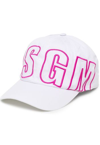 MSGM Cappello da baseball con ricamo - Bianco