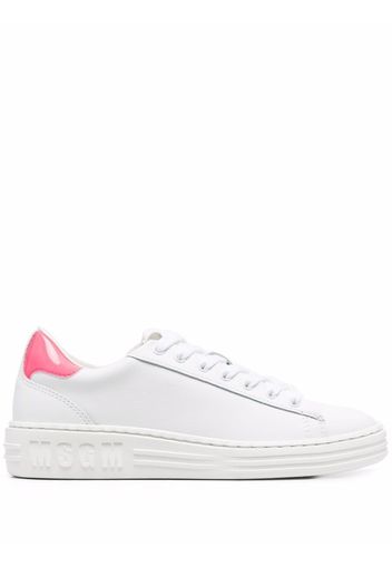 MSGM Iconic cupsole low-top sneakers - Bianco