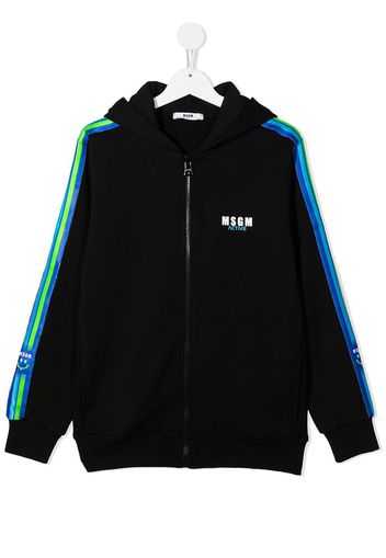 MSGM Kids chest logo-print hoodie - Nero