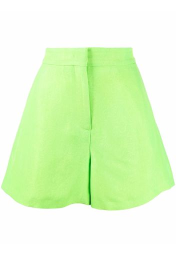 MSGM high-waist A-line shorts - Verde