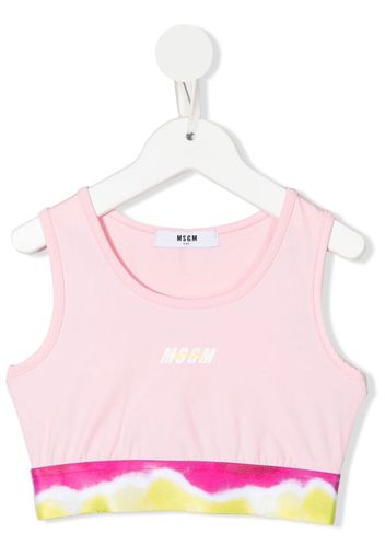 MSGM Kids tie-dye print tank top - Rosa