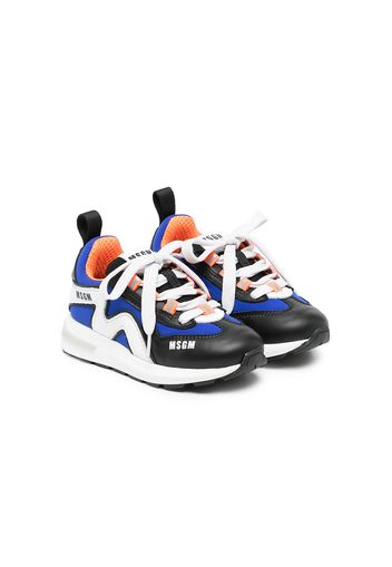 MSGM Kids Sneakers con design color-block - Blu