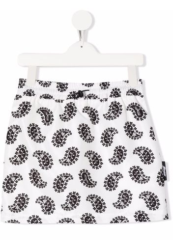 MSGM Kids paisley-print skirt - Bianco