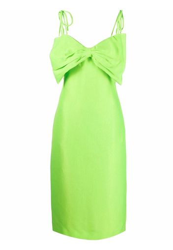 MSGM bow-front midi dress - Verde