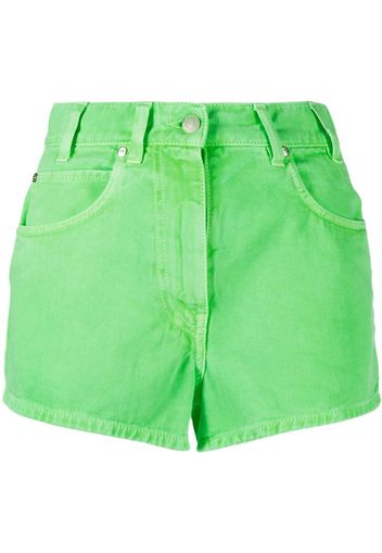 MSGM high-waist denim shorts - Verde