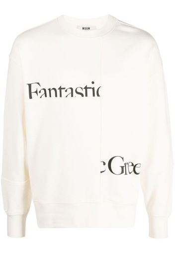 MSGM Fantastic Green organic-cotton sweatshirt - Toni neutri