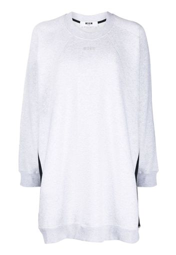 MSGM side-stripe oversized sweatshirt - Grigio