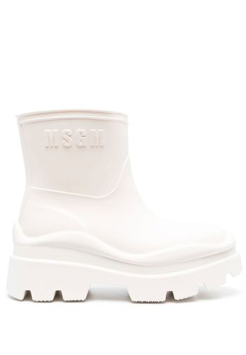 MSGM ridged-rubber sole boots - Bianco