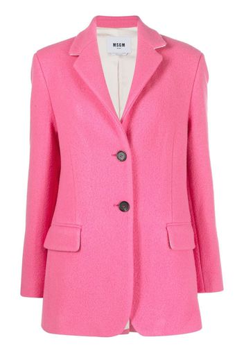 MSGM Blazer monopetto con revers a lancia - Rosa