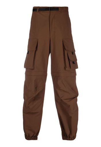 MSGM mid-rise cargo trousers - Marrone