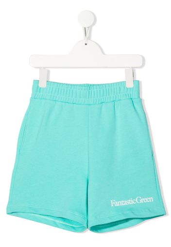 MSGM Kids Shorts con stampa - Blu