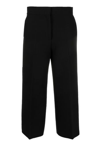 MSGM Pantaloni crop a gamba ampia - Nero