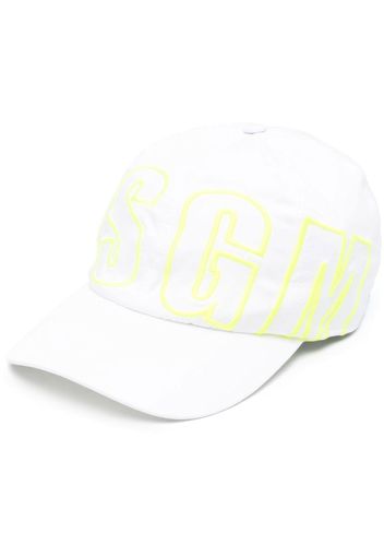 MSGM logo-print detail baseball cap - Bianco