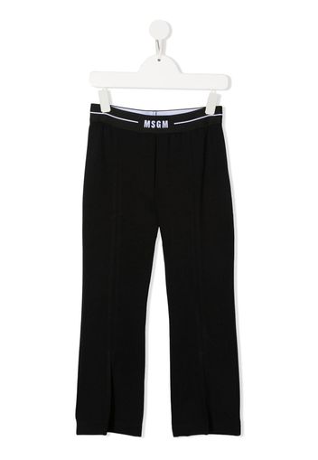 MSGM Kids logo-waistband track pants - Nero