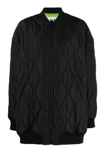 MSGM quilted bomber jacket - Nero