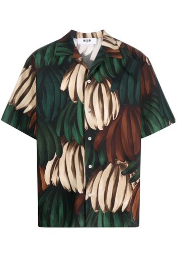 MSGM banana-print cotton shirt - Verde