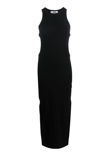 MSGM cut out-detail sleeveless maxi dress - Nero