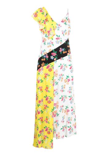 MSGM floral print midi dress - Bianco