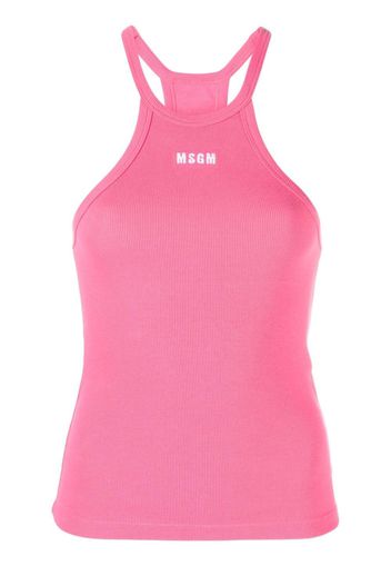 MSGM logo-print tank top - Rosa