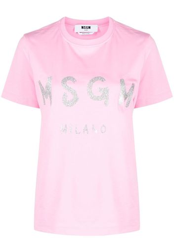 MSGM T-shirt con stampa - Rosa