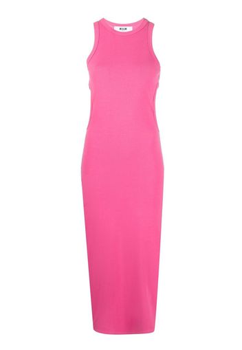 MSGM ribbed sleeveless knitted dress - Rosa