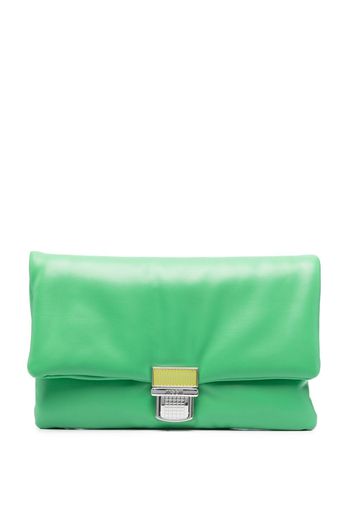 MSGM faux-leather clutch bag - Verde