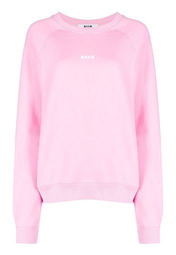 MSGM Felpa girocollo con stampa - Rosa