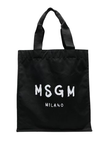 MSGM Borsa tote con stampa - Nero