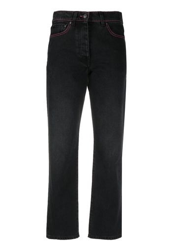 MSGM cropped straight-leg jeans - Nero