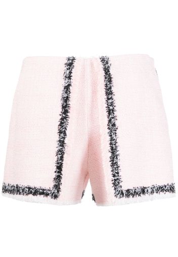 MSGM frayed-edge tweed mini shorts - Rosa