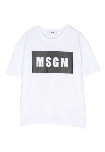 MSGM Kids T-shirt con stampa - Bianco