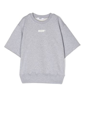 MSGM Kids logo-print T-shirt - Grigio