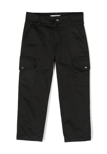 MSGM Kids stretch-cotton cargo trousers - Nero