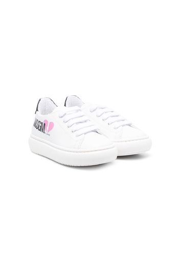 MSGM Kids Sneakers con suola rialzata - Bianco