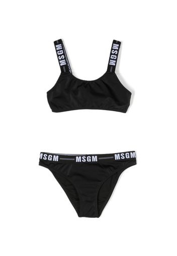 MSGM Kids logo-print swim set - Nero