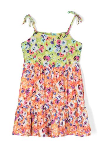 MSGM Kids floral-print sleeveless dress - Verde