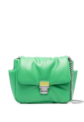 MSGM Borsa a spalla imbottita - Verde