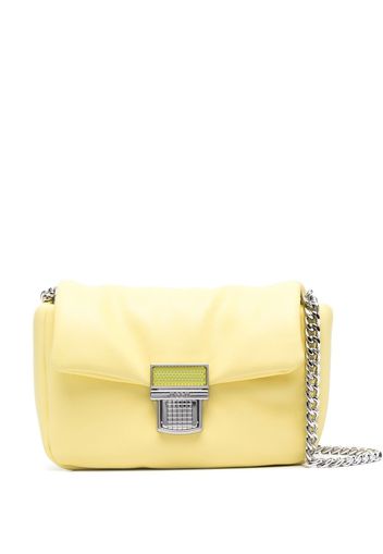 MSGM debossed-logo-plaque cross-body bag - Giallo